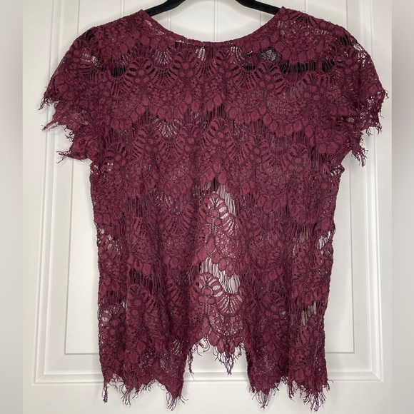 INNY Deep Purple Lace Top - Medium | Feminine & Chic - Picture 1 of 6